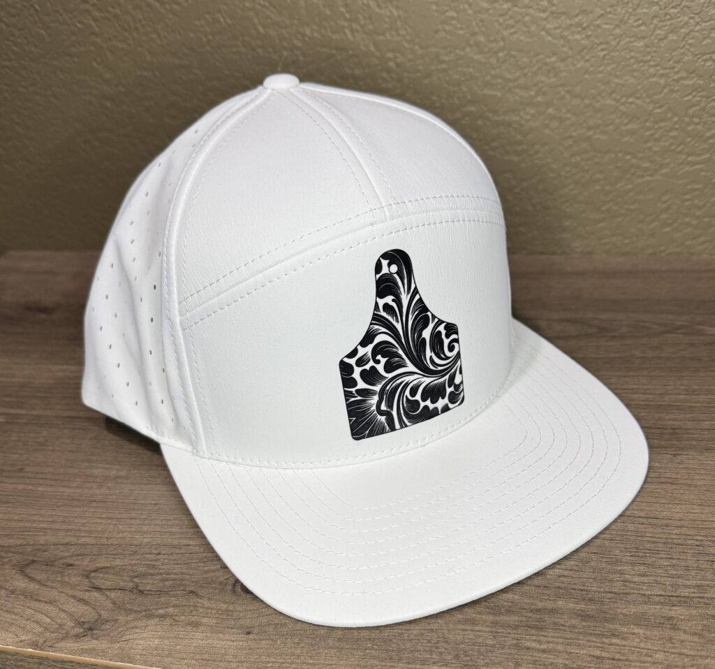 Western Cow Tag Flat Bill Hat