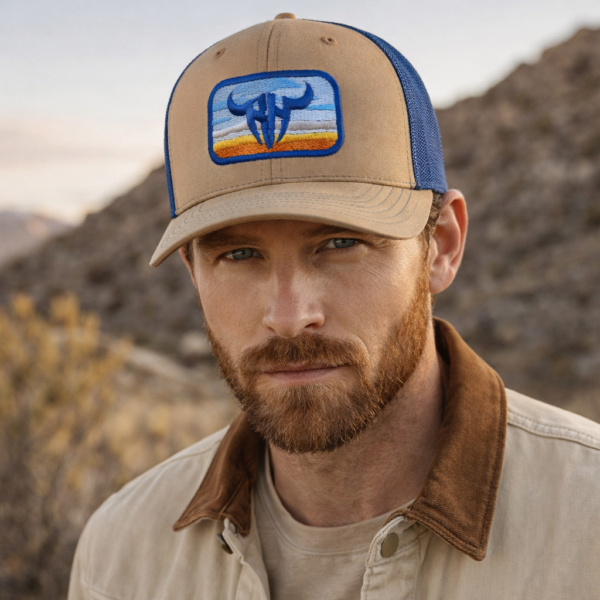 The Blue Mesa Skull Trucker