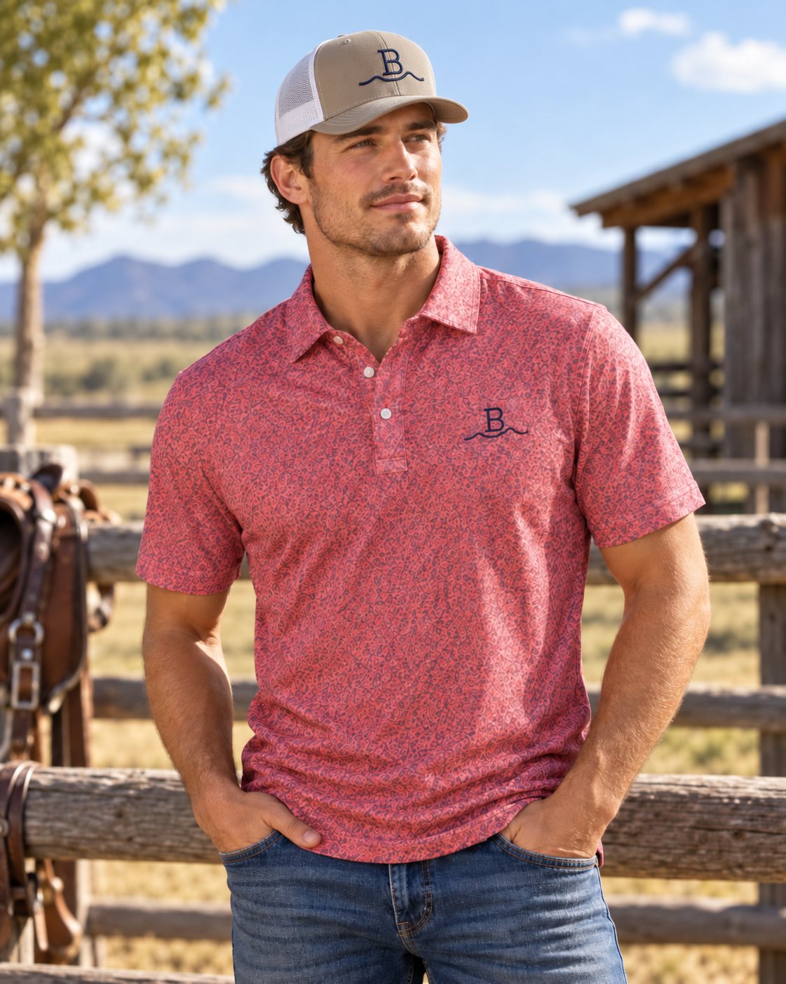 Painted Prairie polo and headwear collection